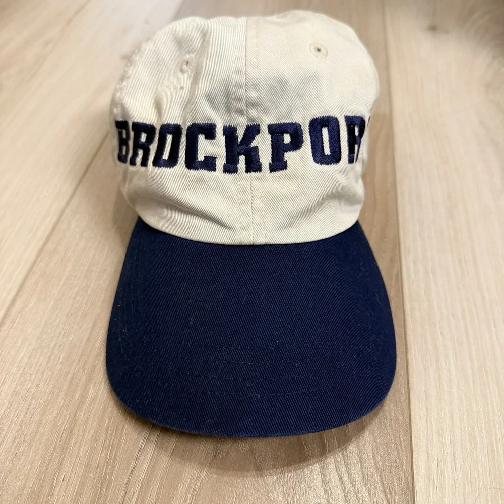 Vintage Brockport‎ Ball Cap Adjustable Hat Gear for Sports Embroidered Blue